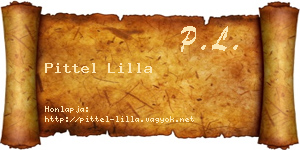 Pittel Lilla névjegykártya